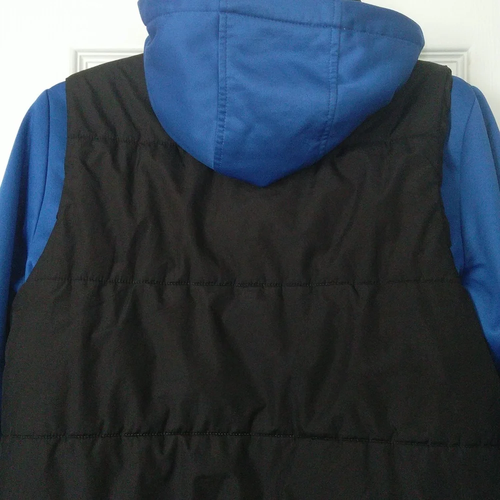 Nautica Boys Hybrid Quilted Hooded Puffer Jacket Size L/G , Winter - Picture 9 of 12